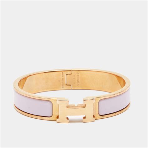 hermes narrow multi color gold printed enamel bracelet|hermes clic h price.